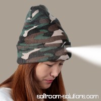 Unisex Knitted Beanie With Built In 5 LED Headlamp Flashlight